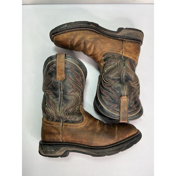 Ariat Men\'s WorkHog XT Cottonwood Soft Toe Brown Work Boot Size 10D main image 11